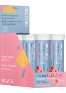 Instant C, D, Zinc Immunity Effervescent (Watermelon) - 8 Tubes x 10 Tabs