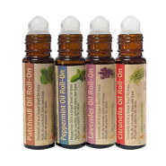 Essential Oil Roll-On 4 Packet (Citronella, Lavender, Peppermint, Patchouli) - 4 x 10ml