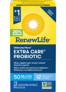 Ultimate Flora Extra Care Probiotic 50 Billion (Shelf Stable) - 72 V-Caps (20% More)