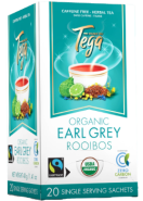 Earl Grey Rooibos Premium Herbal Tea (Certified Organic Fair-Trade) - 20 Tea Bags