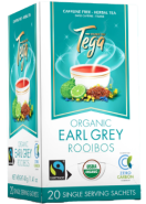 Earl Grey Rooibos Premium Herbal Tea (Certified Organic Fair-Trade) - 20 Tea Bags