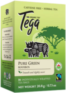 Rooibos Pure Green Premium Herbal Tea (Certified Organic Fair-Trade) - 16 Tea Bags