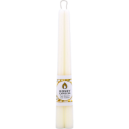 Pure Beeswax Candle Taper Pairs (Pearl) - 12 Inches x 2