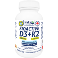 Bioactive D3 + K2 (Mk-7 Form) 2,500iu + 120 mcg - 150 Softgels