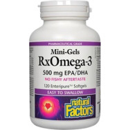 Mini-Gels RxOmega-3 500mg EPA/DHA - 120 Clear Enteric Softgels