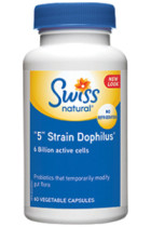 Enteric Coated Super 5 Strain Dophilus 6 Billion Active Cells - 60 Caps