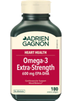 Omega-3 Extra Strength 600mg EPA-DHA - 180 Softgels - Adrien Gagnon
