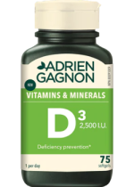 Vitamin D3 2,500iu - 75 Softgels - Adrien Gagnon