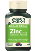Zinc 15mg (Mixed Berry) - 60 Lozenges - Adrien Gagnon