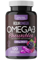 High DHA Omega-3 Chewables 2,400mg (Grape) - 120 Softgels