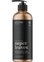 Essential Oils Super Leaves 2-In-1 Shampoo & Body Wash (Patchouli & Black Pepper) - 473ml
