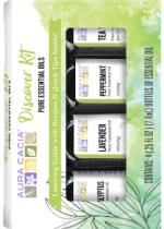 Discover Essential Oils Kit (Eucalyptus, Lavender, Peppermint, Tea Tree) - 4 x 7.4ml