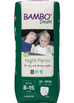Dreamy Night Pants Large (Boys 8-15 Years) - 10 Pants - Bambo Nature
