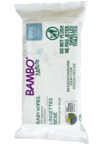 Water Based Biodegradable Wet Wipes - 64 Wipes - Bambo Nature