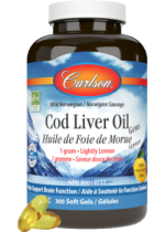 Cod Liver Oil 1,000mg (Lemon) - 300 Softgels
