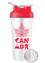 Canada Shaker + Mixer Ball & Carrying Toggle (Red BPA Free) - 700ml