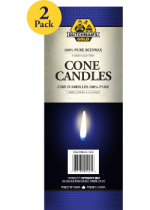 Pure Canadian Beeswax Cone Candles - 2 Pack
