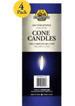 Pure Canadian Beeswax Cone Candles - 4 Pack