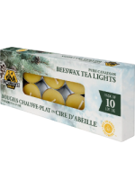 Pure Canadian Beeswax Tea Light Candles (Winter Wonderland) - 10 Pack