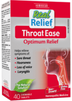 Real Relief Throat Ease - 40 Chew Tabs