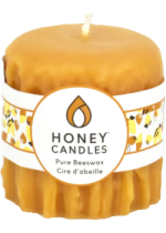 Pure Beeswax Candle Heritage Drip 3" x 3.25" Pillar