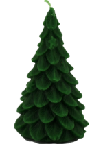 Pure Beeswax Candle Ornamental Yule Tree (Forest Green) - 4 1/2 x 2 1/2 Inches