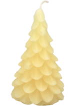Pure Beeswax Candle Ornamental Yule Tree (Pearl) - 4 1/2 x 2 1/2 Inches