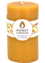 Pure Beeswax Candle Round Pillar (Natural) - 5 x 3