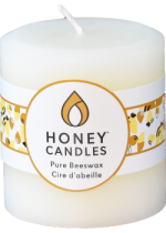 Pure Beeswax Candle Round Pillar (Pearl) - 3 x 3