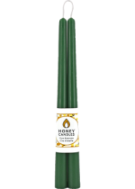 Pure Beeswax Candle Taper Pairs (Forest Green) - 12 Inches x 2