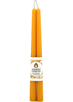 Pure Beeswax Candle Taper Pairs (Natural) - 12 Inches x 2