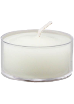 Pure Beeswax Candle Tea Light (Pearl) With Clear Plastic Cup