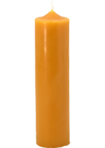 Pure Beeswax Candlestick - 6 Inch Column