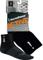 Active Socks (Quarter Height, Black, XL) - 1 Pair