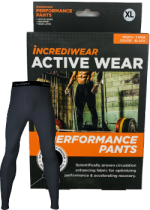 Men's Performance Pants (Black, XL) - 1 Pair