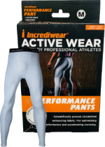 Men's Performance Pants (White, Med) - 1 Pair