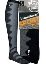 Thin Sport Socks (Knee High, Black, SM) - 1 Pair
