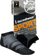 Thin Sport Socks (No Show, Black, Med) - 1 Pair