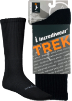 Trek Socks (Crew Height, Black, XL) - 1 Pair
