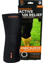 Unisex Knee Sleeve (Black, 2XL) - 1 Sleeve