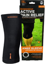 Unisex Knee Sleeve (Black, Med) - 1 Sleeve