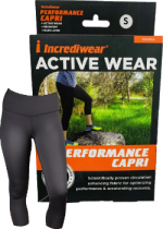Women's Capri Leggings (Black, SM) - 1 Pair