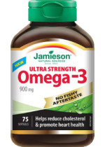 Omega-3 Ultra Strength (No Fishy Aftertaste) 900mg - 75 Softgels