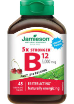 Vitamin B-12 Methylcobalamin (Cherry) 5,000mcg - 45 Sublingual Tabs