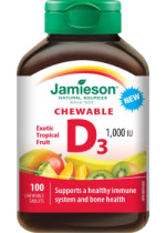 Vitamin D Chewable 1,000iu (Tropical Fruit) - 100 Chew Tabs