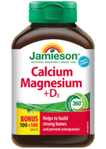 Calcium Magnesium + D3 - 100 + 100 Caps BONUS SIZE