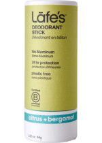 Deodorant Plastic-Free Stick (Citrus & Bergamot) - 64g