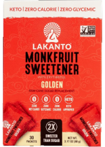 Lakanto Monkfruit Sweetener 2x Sweeter Than Sugar (Golden) - 3g x 30 Packets