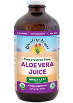 Aloe Vera Juice (Whole Leaf Juice Glass Bottle) 100% - 946ml 