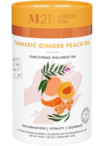 Turmeric Ginger Peach Tea (Functional Wellness Tea) - 24 Tea Bags 